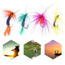 96pcs Insect Fishing Artificial Bait Single Dry Lure Treble Salmon Trout