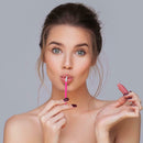 50pcs Disposable Makeup Lip Brush Lipstick Gloss Wand Applicator (Rose Red)