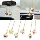 1*Car Rear View Mirror Hanging Decoration Lucky Cat Pendant Auto Car Access L6U2