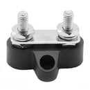 Bus Bar Terminal Block Heavy Duty Dual M6 Power Distribution Stud (Black)