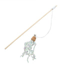 Wood Cat Wand Stick Teasing Pole Ribbon Retractable Head Change Pet Product