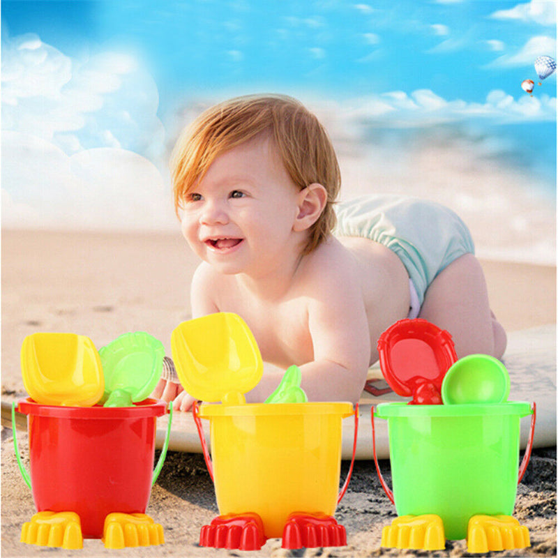 4pcs Beach Sand Tools Toys Bucket Set For Toddler Kids Outdoor Toys NTEO JC%o