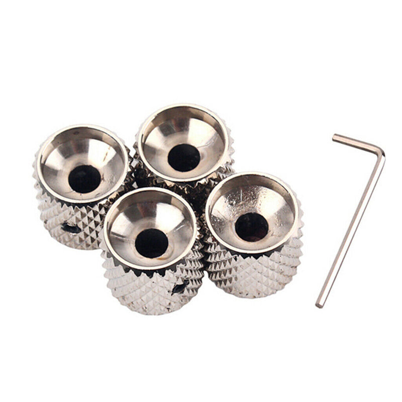 Metal Guitar Bass Dome Knobs Volume Tone Control Knob for 6mm Split or Solid