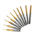 10pcs CNC Rotary Burrs Set End Mill Engraving Bits Corn Milling Cutter Tool