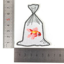 goldfish embroidery patch for clothes ironing on stickers biker sewing appliquJR