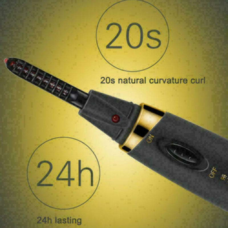 Portable Long Lasting Makeup Electric Heated Curving Eyes Lashes Eyelash Cu R5Q7