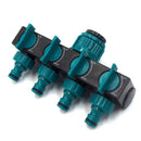 4 Way Garden Water Tap Splitter Adaptor Quick Thread Hose Pipe Connector Adapter