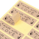 60pcs Hand made with love Seal Stickers for DIY Gift Cookie Packaging Labels M!