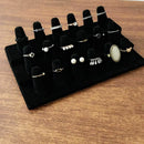 Black Wood, flannel 18 Finger Ring Display Showcase Organizer Holder Jewelr N7X6