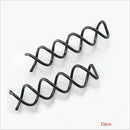 12pcs Black Cool Unique Spiral Spin Screw Bobby Pin Twist Barrette Hair Clip New