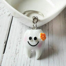 20 pcs Keychain Key Ring Hang Tooth Shape Cute Dental Gift H1L5