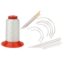 15Pcs/Set Curved Sewing Needles Repair Upholstery Carpet Leather Thread Spool