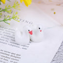 2PCs DIY Aquarium White Swan Figures Decor Fish Tank Ornaments Garden Statu Gw