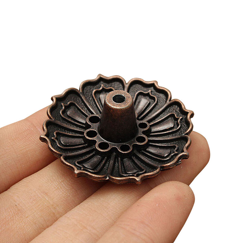 9 Holes Lotus Incense Burner Holder Flower Statue Censer Plate For Sticks&Cone Z