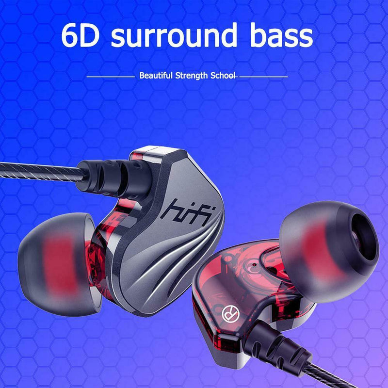 3.5mm Wired Stereo Earphone Line Control Sport Deep Bass In-Ear MIC Earbud