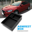 Car Armrest Box Center Console Storage Tray with Non-slip Mat Auto Accessories