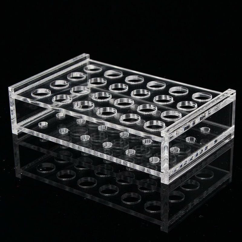 24 Holes Test Tube Rack Testing Tubes Holder Storage Safe Plastic Lab Supplies
