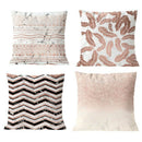Leaves Stripe Geometric Cushion Covers Short Plush Throw Pillow Covers 45Cm