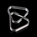 4x Replacement Chrome Finish Split Ring Camera Strap Triangle Rings Hook BX