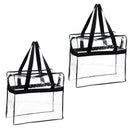 Tote Bag, Sturdy PVC Construction Zippered Top,Stadium Security Travel & Gy C1E1