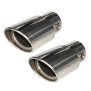 2X 63mm CHROME EXHAUST PIPE TAIL MUFFLER PIPE fit for Subaru Forester 2008-2012