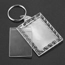 Lot of 5 Pcs Keychain Ring DIY Rectangle Lace Blank Photo Frame 3.9x5cm U4J5