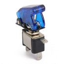 2 Pieces 12V/20A Car SPST Toggle Rocker Switch Control with Blue LED Light