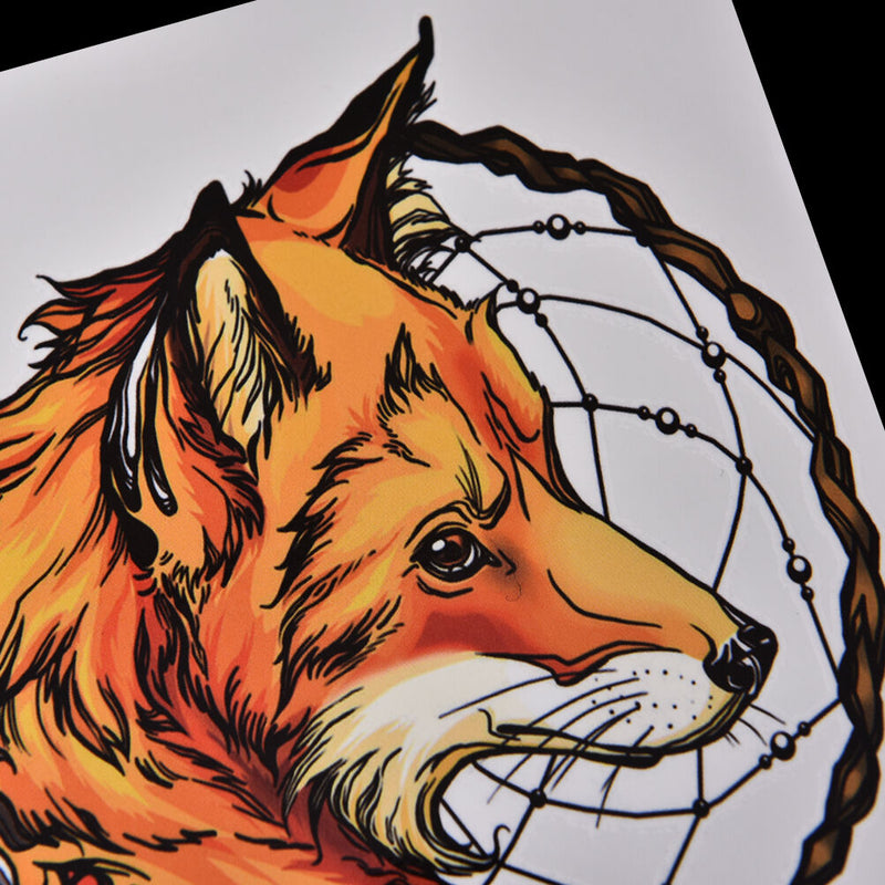 Waterproof Fox Dreamcatcher Temporary Tattoo Large Arm Body Art Tattoos Stick.AU