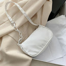 Women Casual Handbag Simple Nylon Daily Female Totes Shoulder Bags (White)