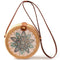 Rattan Bag Shoulder Bag Woven Woven Round Handbag Pouches Bags Crossbody Ba D2Z8
