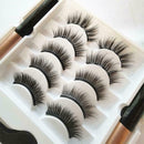 5 Pairs Magnetic Liquid Eyeliner Eyelashes Kit Natural Long Set. Quality B8L0