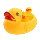 4PCS Baby Bathing Developmental Toys Water Floating Squeaky Rubber Ducks