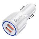 Motorcycle Car Refitted 5V 3.1A Dual USB Aperture Car Charger Light White New