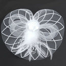 Flower Feather Fascinator Headband Hat Wedding Prom Ladies, White
