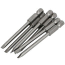 1/4inch Hex Shank 4.0mm Tip Width Slotted Screwdriver Bits 10pcs