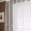 Flocking Sheer Curtain Panel Window Balcony Tulle Valance Drape White 1x2.8M