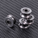 New 10pcs steel U Groove Guide Pulley Rail Track Ball Bearings Wheel 4x 13x 7mm