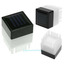 Outdoor Solar Power LED Cube Light Garden Fence Porch Pool Path Way Lamp White