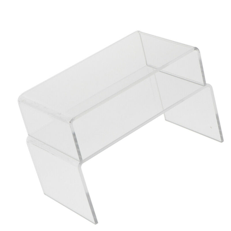 Acrylic Riser Display Shelf for Amiibo Funko Pops Figures Clear