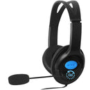 USB Over-ear Gaming Headphone with Microphone Computer Wired Headset Black A