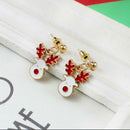 3 Pairs Christmas Snowman Earrings Santa Claus Dangles Jewelry (Style 5)  A