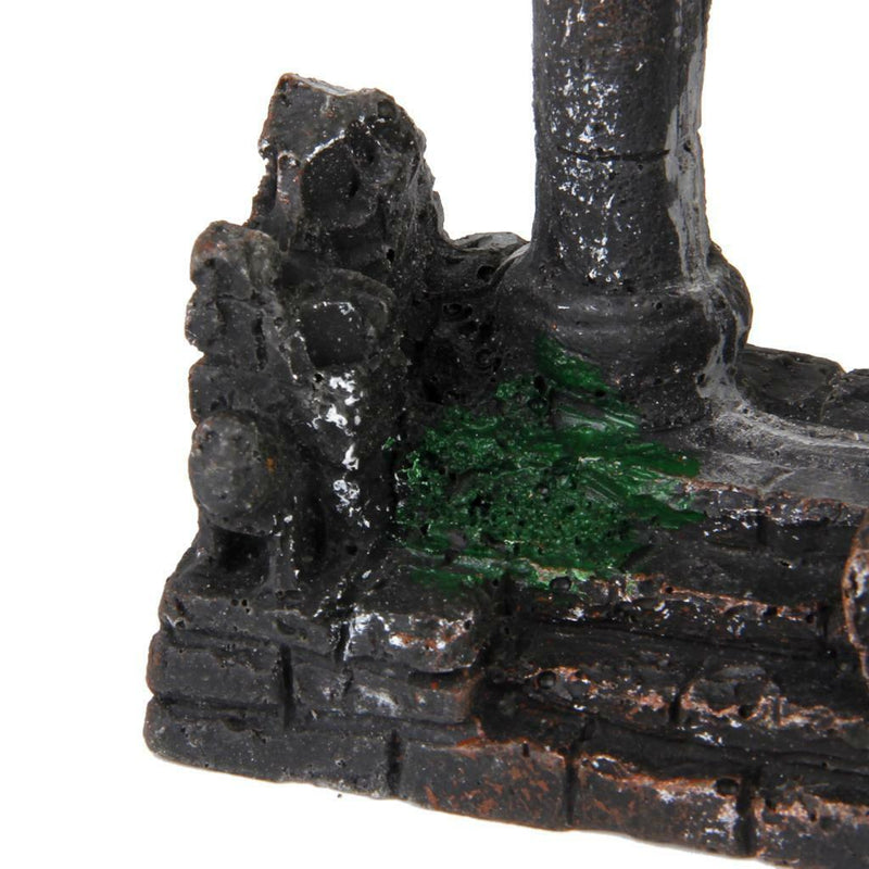 Roman Temple Door Aquarium Fish Tank Ornament Hiding Cave Underwater Decor