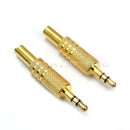 2pcs Audio 3.5 mm Male  3 Pole Stereo Soldering Connector Adapter Earphone