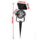 Solar Colorful Rotating LED Projector Lights Outdoor Garden Lawn Lamp Bulb Light