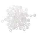 50 Pcs Practical White Screw Caps 3-5mm Shank Diameter Screw Covers for