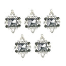 5 Pieces Alloy Crystal Rhinestone Pendants Charms Jewelry Making Accessories