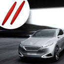 2pcs Red Car Auto Bumper Corner Rubber Protector Guard Anti-Scratch Strips
