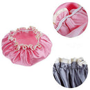 2PCS Thick Women Shower Caps Colorful Double Layer Bath Shower Hair Cover