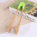 Bamboo Bread Kitchen Tongs Food Bbq Tool Wooden Clamp Food Clip Home Decora S7O5