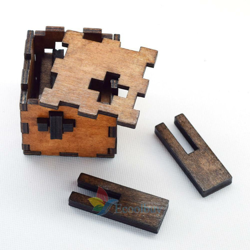 Kids Toys Wooden Gadget Intelligence Puzzle toys Adults Kong Ming Lock IQ test #
